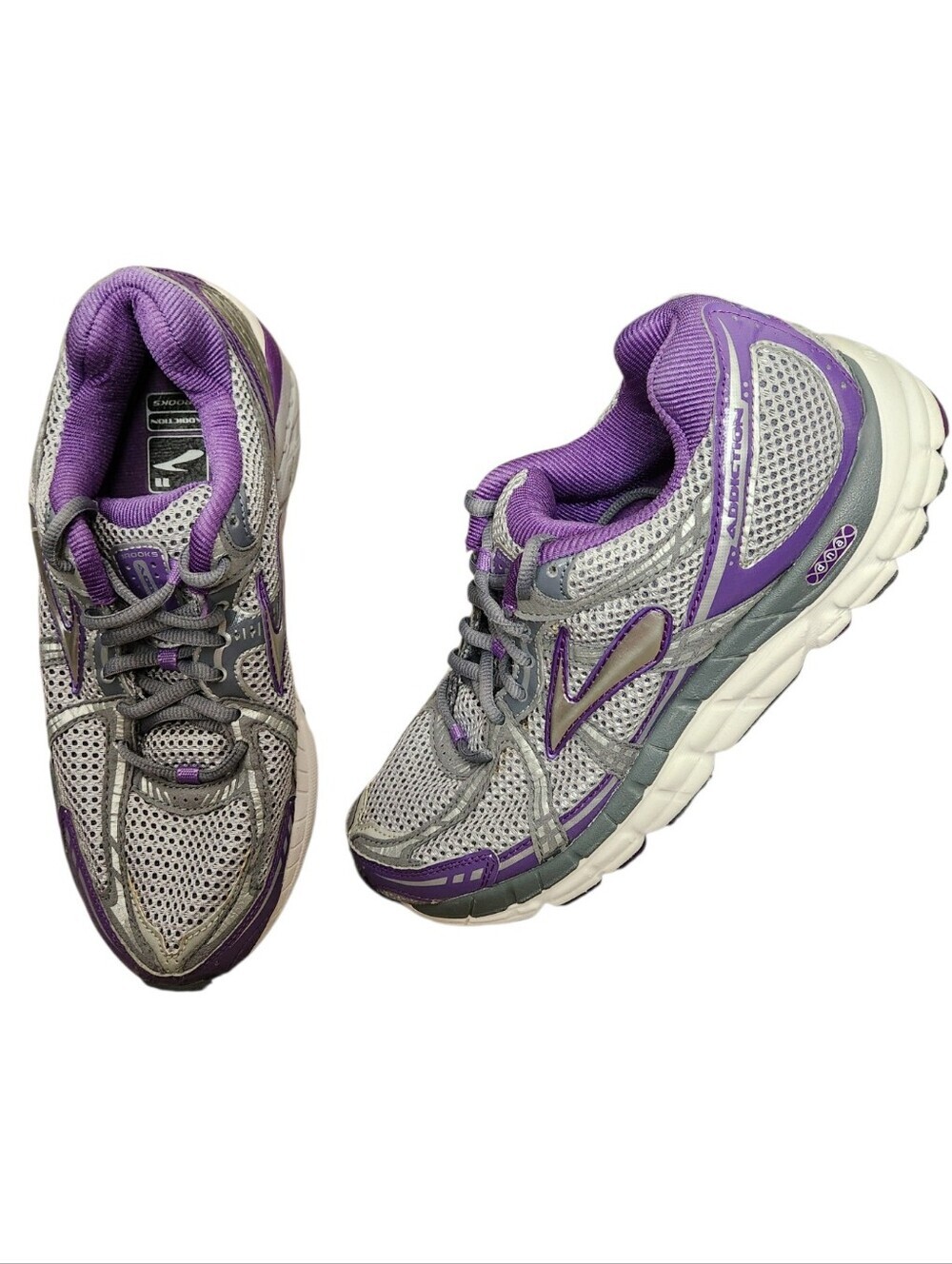 Brooks Addiction 11 Women's Running Shoes Gray/Purple Size 10.5 Great Condition!